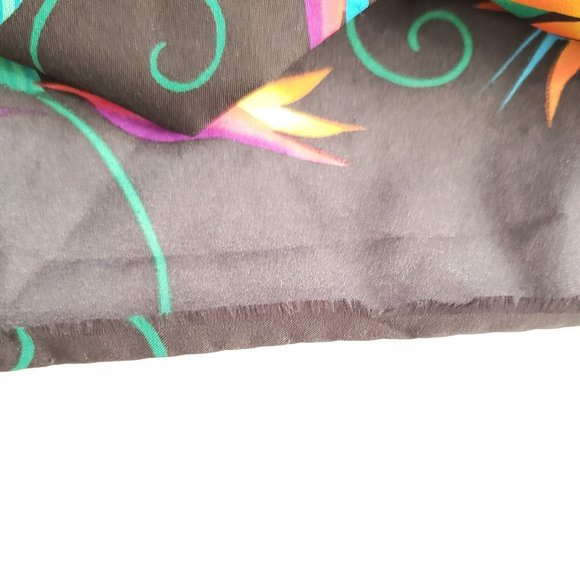 Vintage Hilo Hattie Men's Shirt L Black Bird of Paradise Floral Button Front - Picture 7 of 10